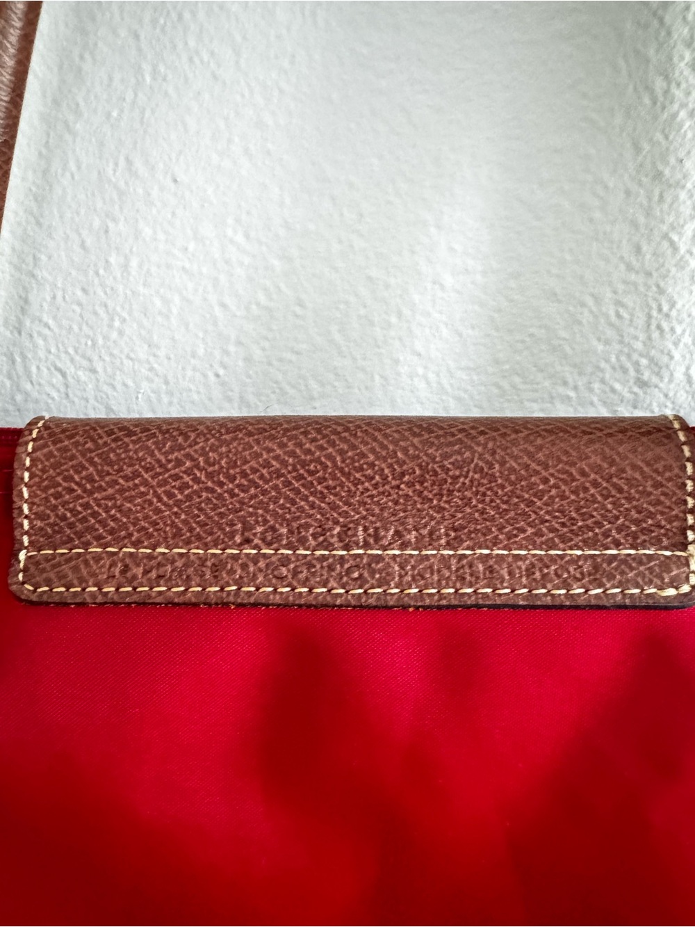 Longchamp Red Le Pliage Shopping Modele Depose Tote Bag - Picture 9 of 13